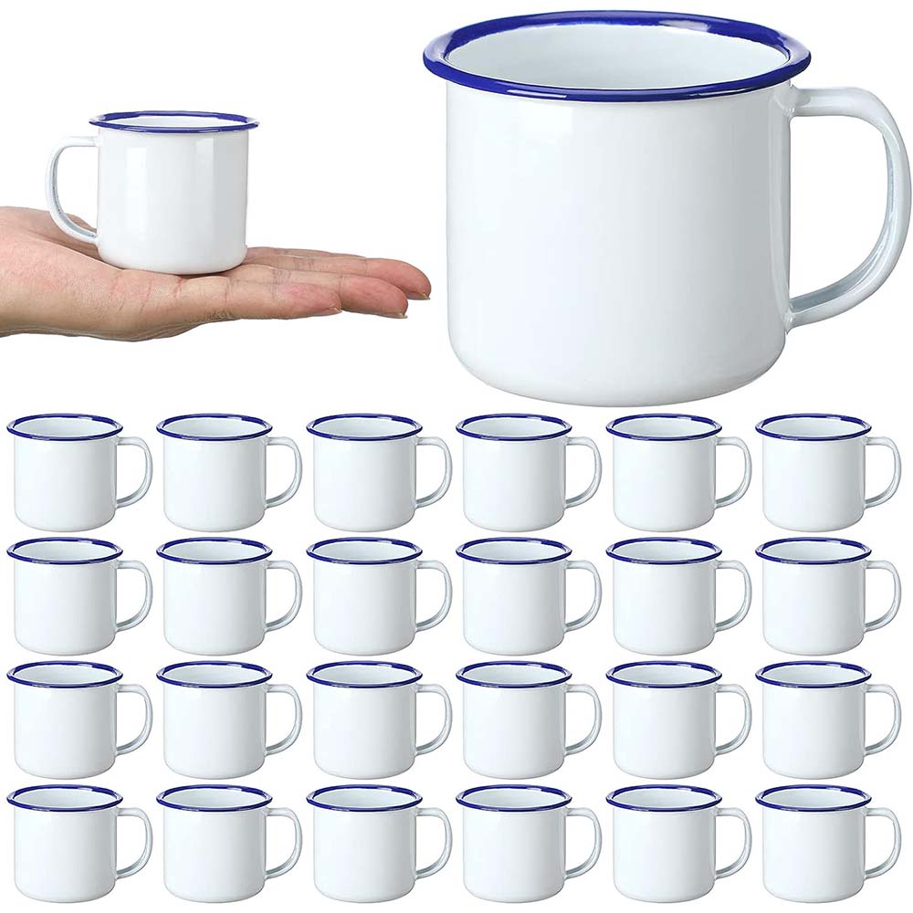 Sublimation Mug White - Mini Emaliowane Kempingowe Kubki do Kawy