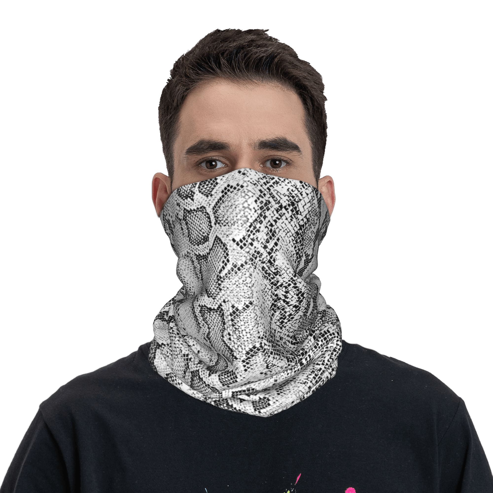 Szary szalik/komin z motywem s – Bandana Blank White recenzja i cena