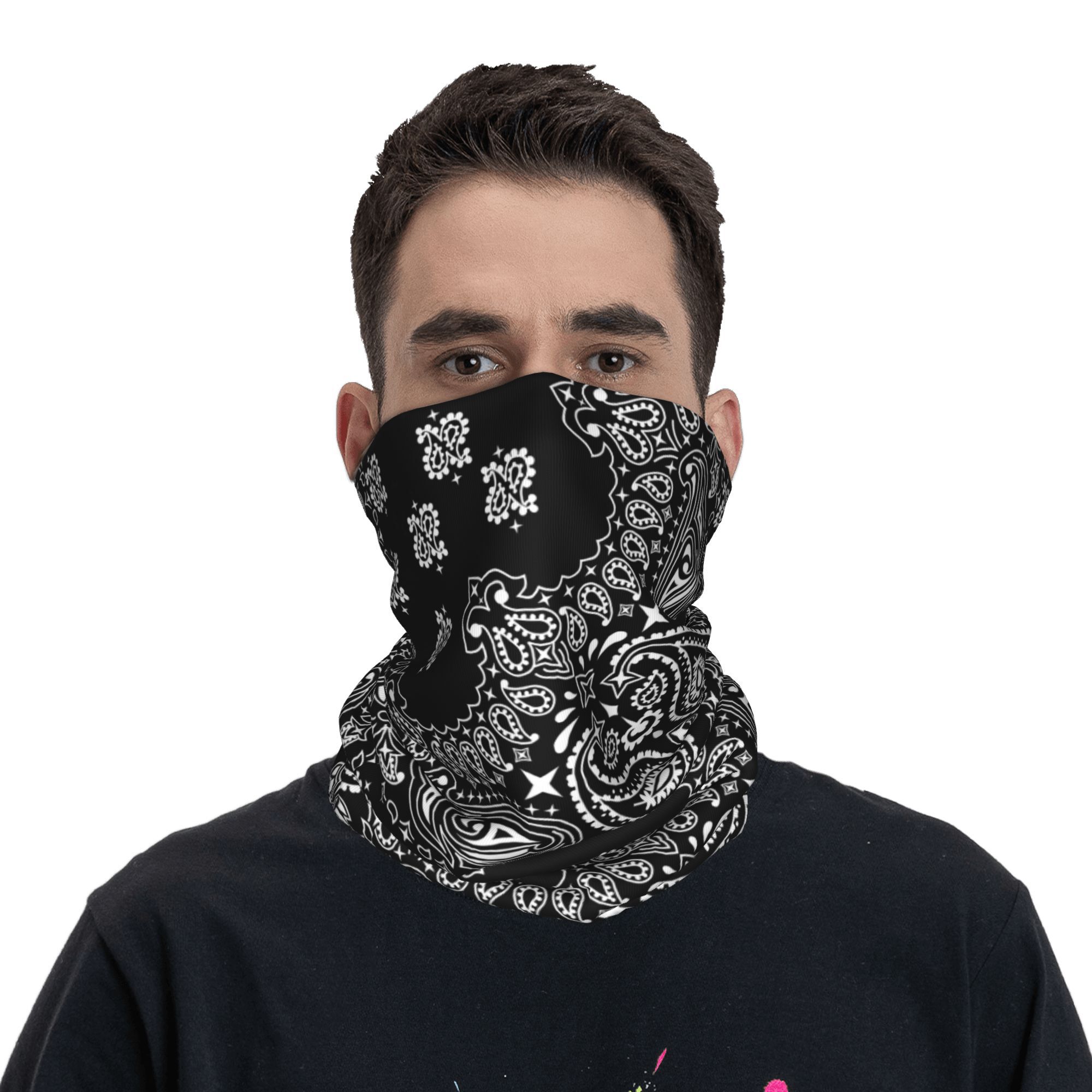 Czarno-biała bandana paisley,  – Bandana Blank White recenzja i cena