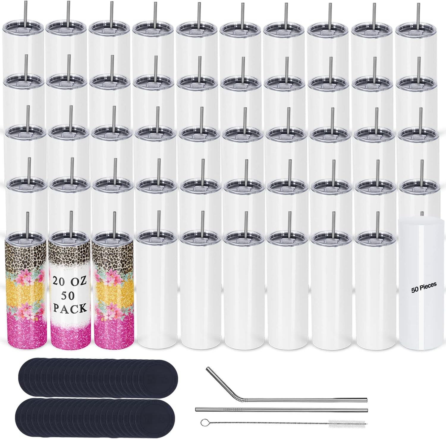 50 sztuk kubków do sublimacji  – Tumbler 20Oz White recenzja i cena