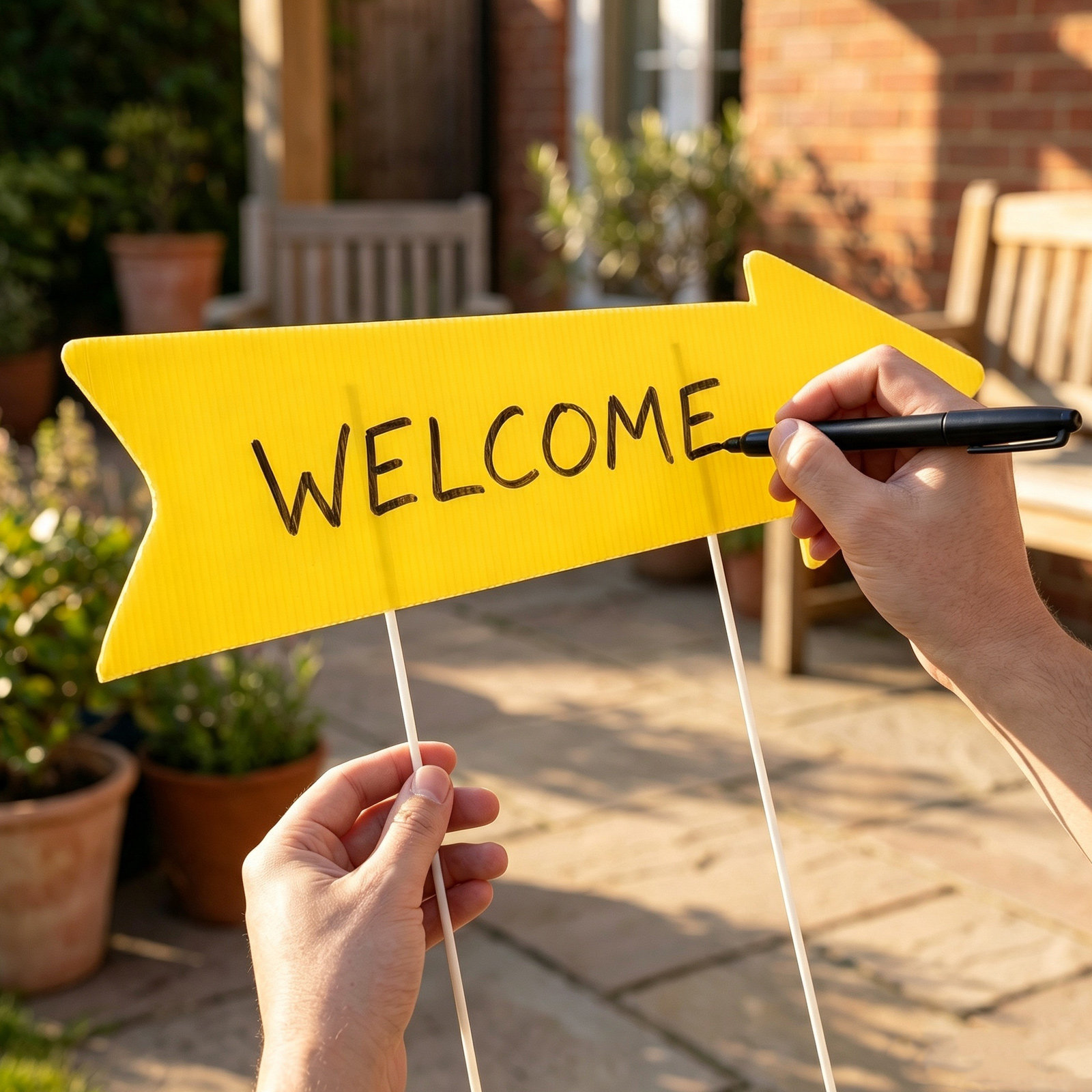 10 szt. Puste żółte tabliczki  – Yard Sign Blank recenzja i cena